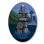 Vancouver Souvenir Ornament Keepsake B & W