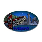 Vancouver Souvenir Stickers Canada Souvenir Sticker (Oval)