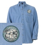 Embroidered Vancouver Souvenir Shirts Cool Landmark, Inukshuk & Totem Polo Vancouver Canada Souvenir Denim Shirts