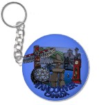 Vancouver Souvenir Keychains Vancouvr Landmark Gifts Vancouver Gastown Keychains Ornaments / Keepsakes Gifts Vancouver Souvenir Totem Pole Keychains& Gifts