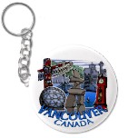 Vancouver Souvenir Keychains Vancouvr Landmark Gifts Vancouver Gastown Keychains Ornaments / Keepsakes Gifts Vancouver Souvenir Totem Pole Keychains& Gifts