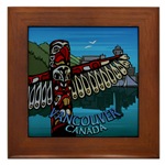 Vancouver Souvenir Framed Tile Vancouver BC Gifts