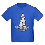 Kid's Vancouver Souvenir T-shirt Kids Dark Inukshuk T-Shirts & Kids Vancouver Souvenirs