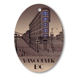 Vancouver BC Art Ornament Vancouver Keepsake(Oval)