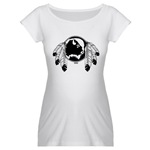 Native Art Maternity T-shirt First Nations Womens Metis Art  T-Shirts Original Native Art Spirit Buffalo Design by Canadian Metis Artist Kim Hunter Women's Native Art Gifts & Shirts First Nations Womens Gifts & Shirts art & design by Canadian Metis Artist / Designer Kim Hunter custom imprinted First Nations gifts & apparel available.