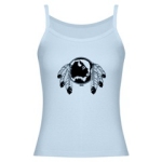 Native Art / First Nations Jr. Spaghetti Tank, Original Native Art Spirit Buffalo Design by Canadian Metis Artist Kim Hunter Women's Native Art Gifts & Shirts First Nations Womens Gifts & Shirts art & design by Canadian Metis Artist / Designer Kim Hunter custom imprinted First Nations gifts & apparel available.