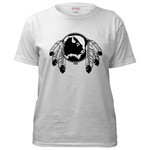 Native Art / First Nations Women's T-Shirt , Original Native Art Spirit Buffalo Design by Canadian Metis Artist Kim Hunter Women's Native Art Gifts & Shirts First Nations Womens Gifts & Shirts art & design by Canadian Metis Artist / Designer Kim Hunter custom imprinted First Nations gifts & apparel available.
