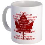Canada Souvenir Mugs & Cups Maple Leaf Souvenir Canada Anthem Cups Mugs & Glasses Maple Leaf Canada Souvenirs Designer Canadian Gifts Keepsakes & Souvenirs
