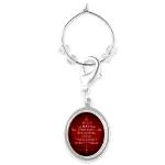 Canada souvenir wine charms collections includes heart charms, oval, circle, square, rectangle and teardrop wineglass charms featuring Kim's Canada keepsake