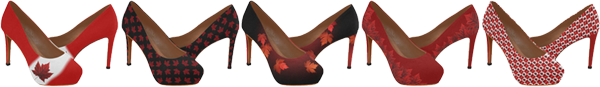 Canada High Heels Canada Stiletto Shoes Stylish Canada Maple Leaf Pumps and Canada Flag High Heel Shoes Beautiful Autumn Leaves Print High Heel Shoes by Canadian Artist Designer Kim Hunter. See www.kimhunter.ca for much more art, design, prints, gifts and personalized Canada souvenirs online.