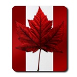 Canada Flag Mousepad Canada Souvenir Red Maple Leaf Mousepad for Men Woman Kids Home & Office