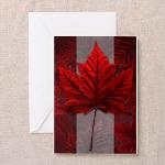 Canadian Flag Greeting Cards Maple Leaf Souvenir