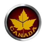 Canada Souvenir Clock Canadian Maple Leaf Souvenir Clocks & Canada Gifts Cool Yellow Varsity Canada Souvenirs Clocks