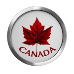 Canada Clock Canada Maple Leaf Modern Wall Clock