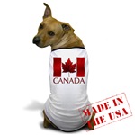 Canada Souvenir Dog T-shirt Canada Flag Dog Shirts 