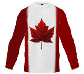 Canada Souvenir Shirts Long Sleeve Canada Shirts for Men Women and Teams - 12 Unique Designs to Choose From - View Kim's Canada Flag and Canada Maple Leaf Shirts Collection by My Wear 