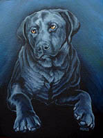 English Lab Dog Painting  Portrait Vancouver Artist 