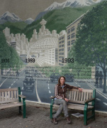 Starbucks Mural - Bringing Community Together Cambie Villiage 60' x 17' Acrylic on Stucco 