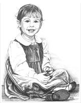 Kid's pencil portrait sketched drawing from photograph children's pencil, sketch, portrait, original children's portrait art drawing of a girl. commissioned pencil portrait.Landscape sketches, wildlife, nudes, people, portraits, pets,Sketched Portrait from Photograph