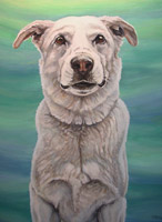 Custom painted pet portrait from photograph Painting in watercolour of dogs Custom painted sketched pet portaits Available by Vancouver artist / designer Kim Hunter.