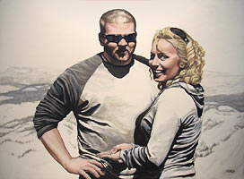 Formal fine art custom Painting Portrait custom painted family portrait from photographs