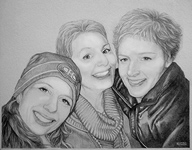 Family Pencil Portrait from Photos Email your photo for a quote on a custom pencil or painted portait by Artist / Designer Kim Hunter