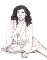 Custom drawing from photos full fingure portraits pencil Sketch / drawing  Portrait of Cowboy pencil drawing  by contemporary Canadian Artist INDIGO aka Kim Hunter