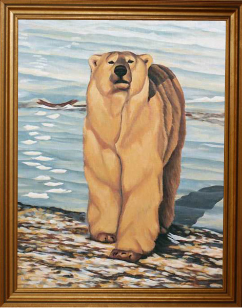 Polar Bear Painting. Original Polar Bear Painting by Canadian Artist Kim Hunter / INDIGO. Acrylic Bear painting for sale online by artist. Polar Bear Paintings Original Polar Bear Art & Bear Paintings Art for Sale Online by Canadian Artist Kim Hunter INDIGO, Vancouver BC Canada  Polar Bear Art Gifts & Apparel Bears Art Prints & Gifts Arctic Landscapes & Wildlife Paintings First Nations Painter Imprinted Gifts Canada Polar Bear paintings ARCTIC LANDSCAPES, WILDLIFE PAINTINGS, gallery, images, Drawings, Fine Art, native, first nations, metis,ice, winter,original, wildlife paintings, prints, posters & gifts, Illustrations northern Animals Wildlife, nature artwork bear paintings beautiful colorful northern art original polar bears painting Winter Painting arctic landscape tundra paintings Available online unique polar bear gift gifts FINE ARTIST wildlife paintings, murals art for sale, home, office, polar, beautiful,new, paintings, Churchill, MB, Manitoba,Cub,paintings,artists, gallery,images,Drawing, Contemportary, mc tavish, design  private Jpg, jpeg, gif, Desktop, freelance artist, contemporary CANADIAN ARTIST DESIGNER drawings painter freelance illustrations COMMERCIAL DESIGNER illustarator designer  t-shirts gift free images canvas  Canadian art Indian collector,private, hand painted, available,installation, children's, child, family, portrait from photo,pet portraits, book illustration,oil painting, tempera, oils, acrylics,Watercolors, watercolours,Pen & ink,fine art, visual art commissions contract hire available, mc tavish, display, arctic, manitoba, british columbia, north, northern, sunsets, polar bears, bears, ORIGINAL PAINTINGS,ORIGINAL ART, prints, art print, reproductions Canadian Landscape paintings, Canadian,landscape paintings,Limited Edition,Prints,Canadian Art Prints, Canadian limited edition prints, Landscape Art, landscape art, Canadian Landscape Art, Canadian landscape art, Landscape Painting,landscape painting, Canadian Paintings, Canadian paintings, Landscape artists, landscape artists, British Columbia Artists, British Columbia artists, B.C. Artists, B.C. artists, Canadian Landscape Artist, British Columbia Landscape Art, B.C. Landscape Art, British Columbia Landscape Artists, B.C. Landscape artists, Canadian artists, realist painting, Canadian realist painting, realistic painting,Canadian realism, New Canadian Realism, Canadian art, Vancouver artists, New Canadian Art