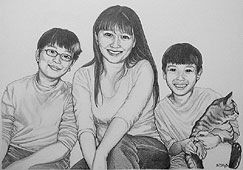 Family Pencil Portraits Also See Pencil Portrait Father & Daughters family pencil sketch Family Sketched & Painted Portraits from Photos