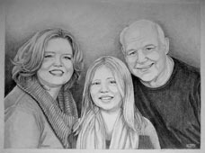 Family Pencil Portrait family pencil sketch / drawing