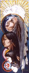  Spiritual Native / Indian art painting Evolution of Life and Death  Original  Painting. Click on Image for Detail