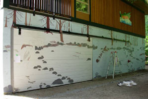 Wildlife Mural Hyde Creek Wall Mural Port Coquitlam BC Landscape / Wildlife Mural Painting by Vancouver Artist Muralist Kim Hunter