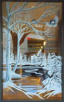 Christmas Window Painting Vancouver Canada