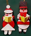 Carolers Handmade Wooden Christmas Decorations Traditional Wooden Handcrafted Singing Carolers Christmas Ornaments Decorations 