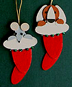 Handmade Wooden Christmas Decorations Traditional Handcrafted Christmas Ornaments Decorations Handmade Wooden Stockings with Pets Christmas Decoration 