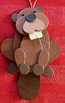 Handmade Wooden Christmas Decoration Wood Handcrafted Christmas Ornaments Canadian Wildlife Series Beavers