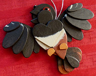 Handmade Wooden Christmas Decoration Wood Handcrafted Christmas Ornaments West Coast Wildlife Series Tohee Songbird 