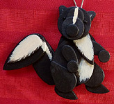 Handmade Wooden Christmas Decoration Wood Handcrafted Christmas Ornaments West Coast Canadian Wildlife Series Skunk