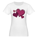 Love Hearts Art Jr. Baby Doll T-Shirt Valentines