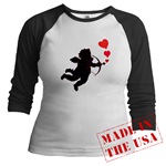 Love Cupid Love Hearts Jr. Raglan for I Love You Gifts 