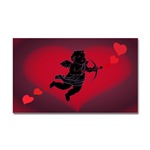 Cupid Love Hearts Sticker Rectangular Valentine's