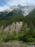 Banff Albert Rocky Mountains River Landscape Photo 