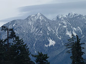 Mountain Landscape Stanley Park Vancouver Canada 