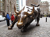 Bull Statue Financial District New York Landmark Photo
