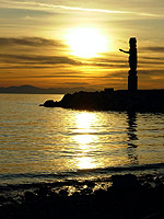 Ambleside Totem Pole Vancouver Seascape Photo