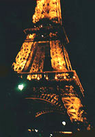 Eiffel Tower Photograph  at Night Paris France