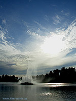 Lost Lagoon Fountain Photo Stanley Park Landscape Photo