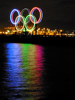 Olympic Rings Photo Vancouver Landscape / Seascape Burrard Inlet Olympic Rings 2010 