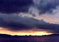 photograph Sunset on Vancouver's English Bay with ships. 