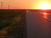 Prairie Sunset Highway Landscape Photo
